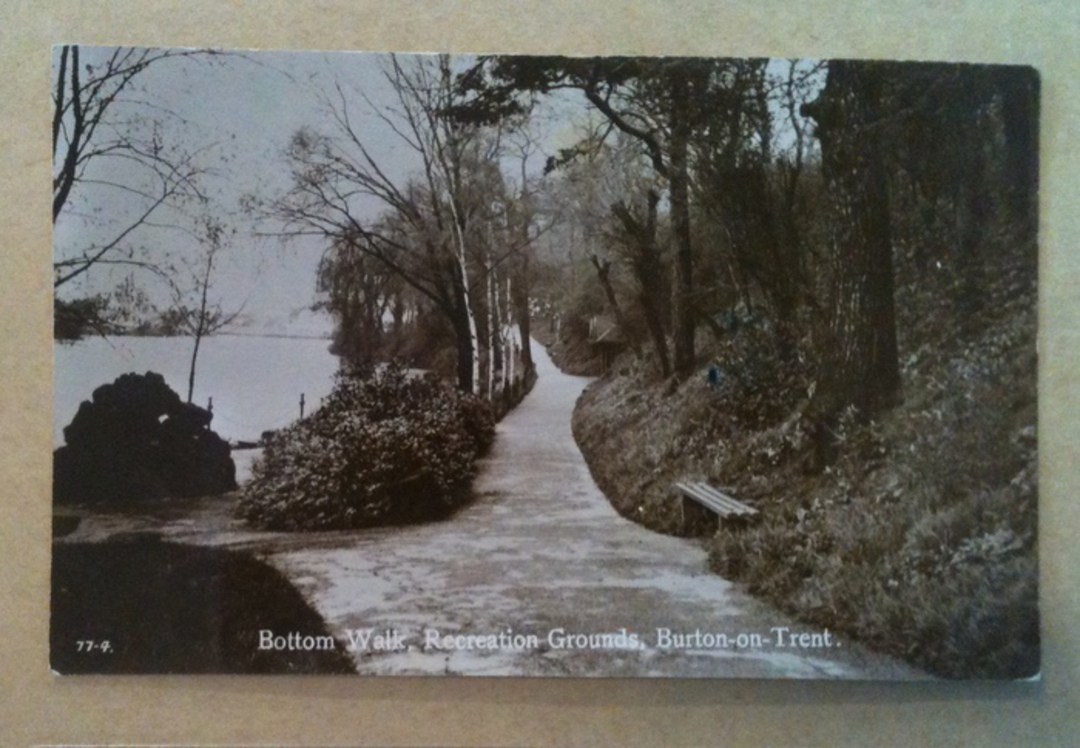 Real Photograph of Bottom Walk Recreation Grounds Burton-on-Trent. - 242591 - Postcard image 0