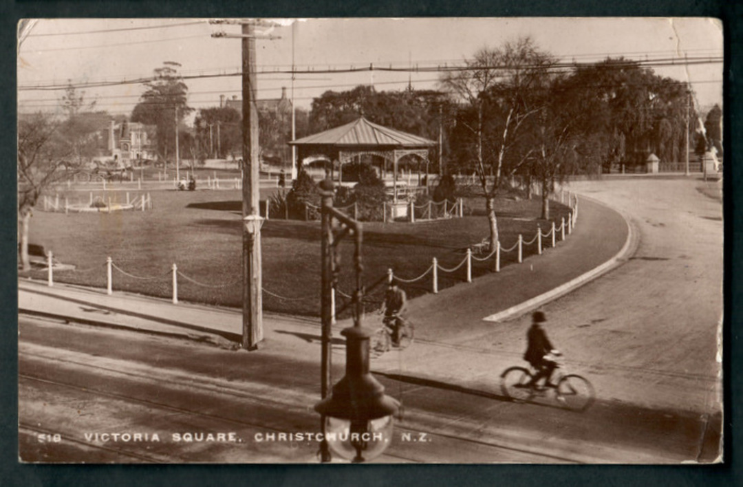 Real Photograph of Victoria Square Christchurch. - 48350 - Postcard image 0