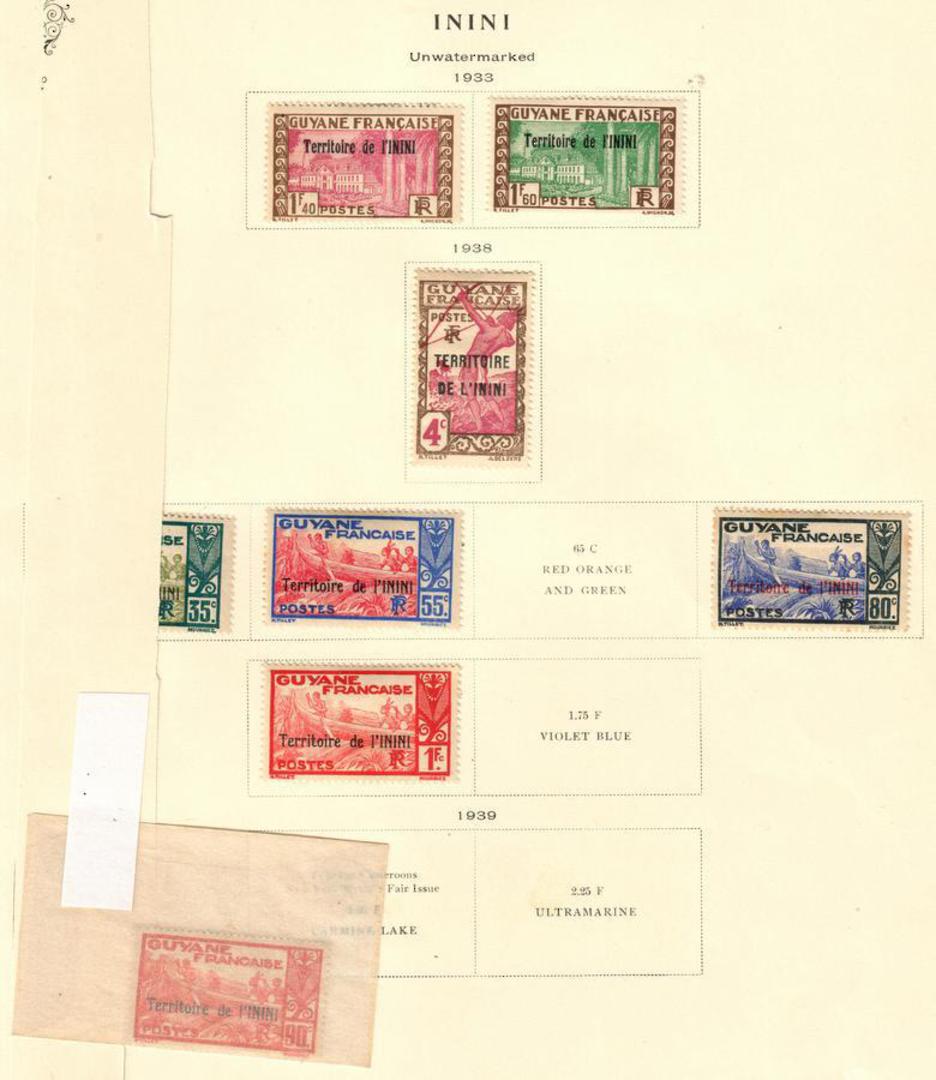 ININI 1932 Definitives. Set of 40. Missing  1fr 45c (SG 24) 90c 65c 1fr75. Therefore the catalogue value is £80.00 net. - 100257 image 0