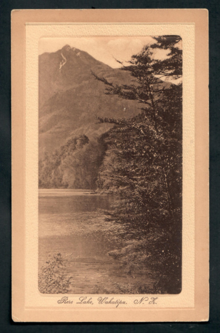 Sepia Postcard of Rere Lake Wakatipu. - 249443 - Postcard image 0