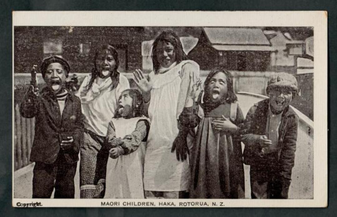 Postcard of Maori Children Haka Rotorua. - 49651 - Postcard image 0