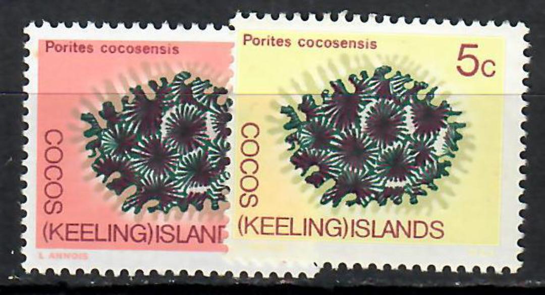 COCOS (KEELING) ISLANDS 1969 Definitive 5c PoritesCocosensis. Copy with the Pink Colour missing. - 70846 - UHM image 0