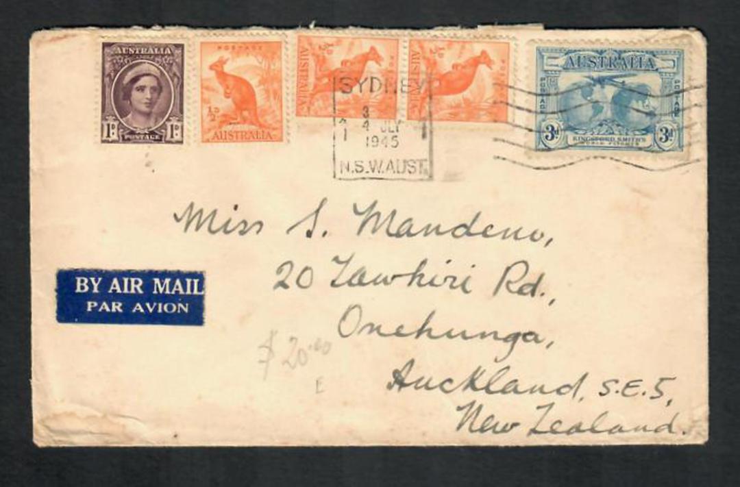AUSTRALIA 1945 Airmail to New Zealand. - 32270 - PostalHist image 0
