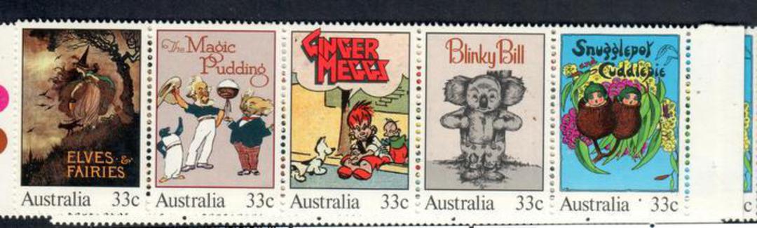 AUSTRALIA 1985 Childrens' Books. Strip of 5. - 50525 - UHM image 0