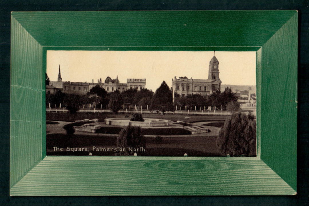 Real Photograph of The Square Palmerston North. - 47202 - Postcard image 0