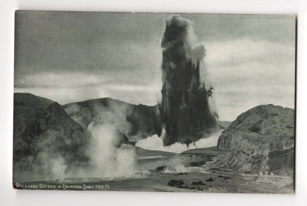 Postcard of Waimangu Geyser in eruption. - 245906 - Postcard image 0