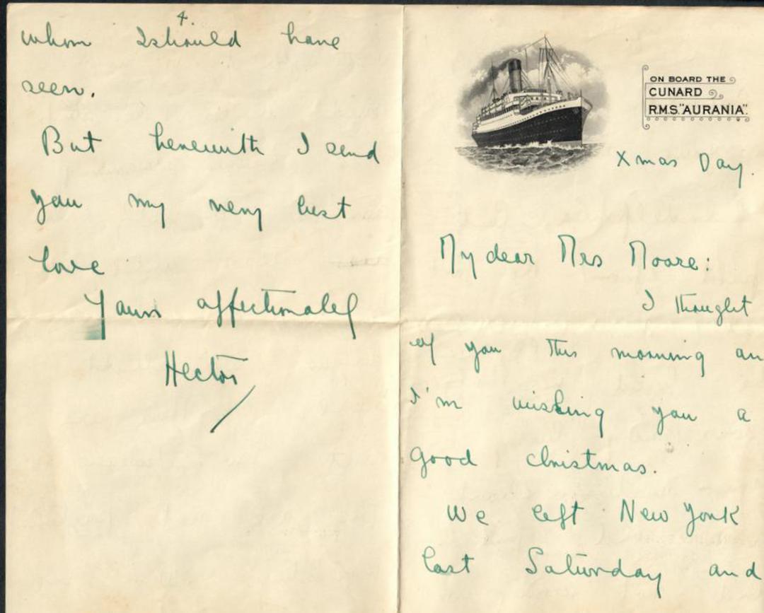 GREAT BRITAIN 1930 Letter written on board ship to New Zealand Postmark Victoria Docks. - 35234 - PostalHist image 1