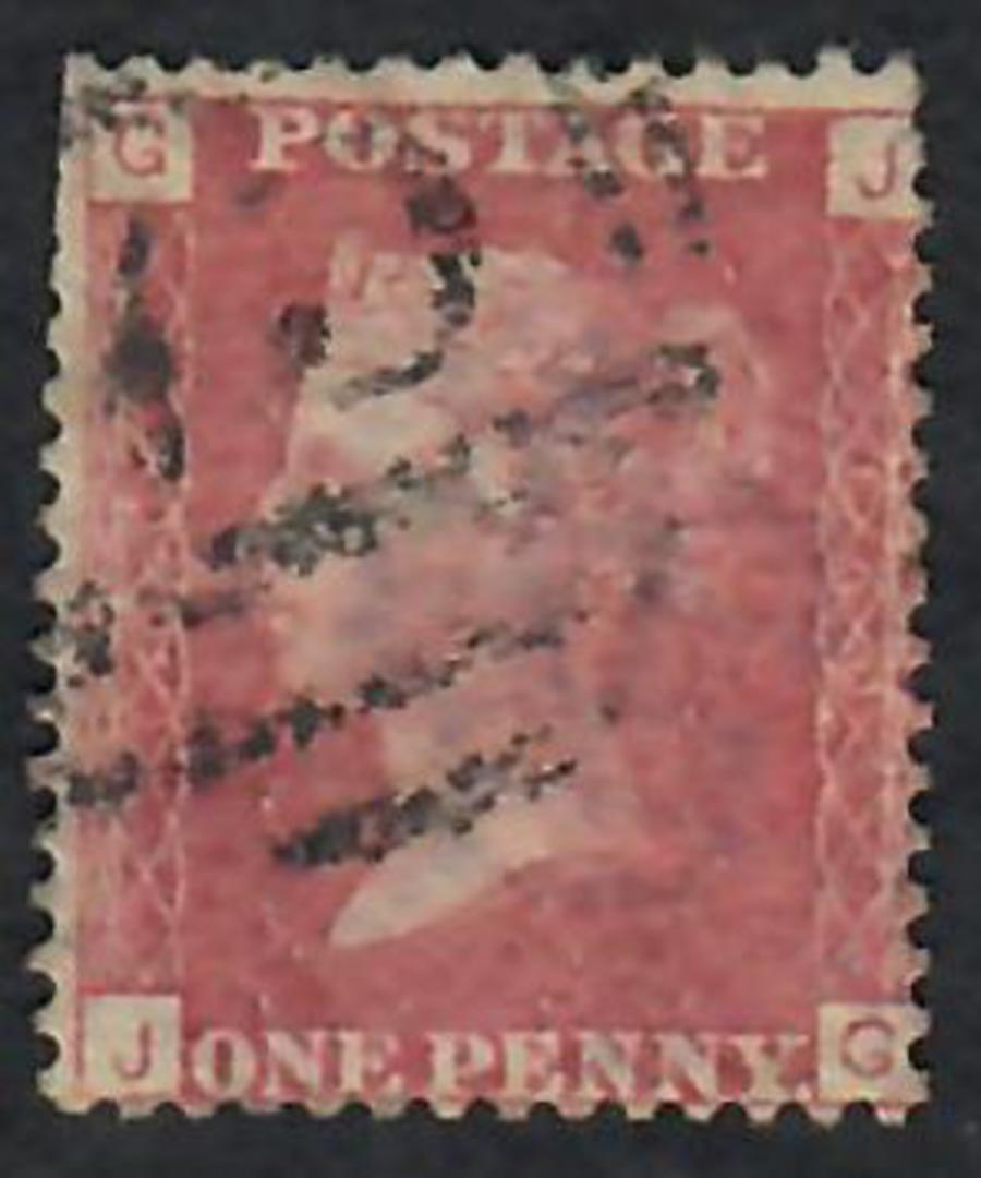 GREAT BRITAIN 1858 1d red Plate 160 Letters GJJG. - 70160 - Used image 0