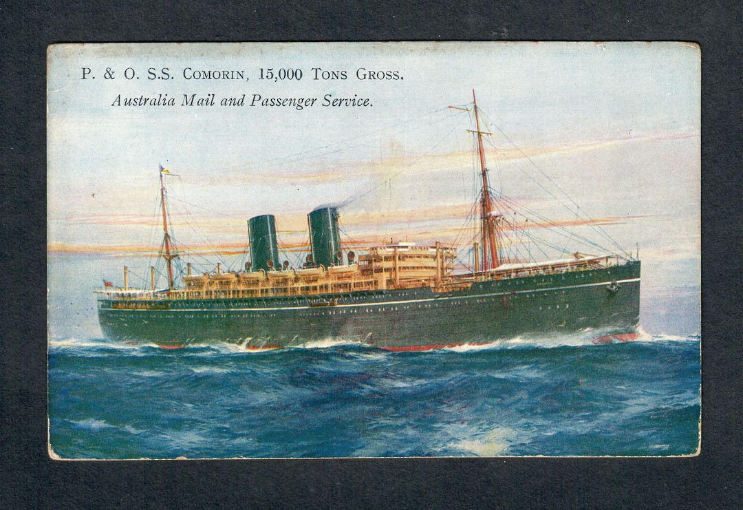 Coloured postcard of P & O S S Comorin. - 40473 - Postcard image 0