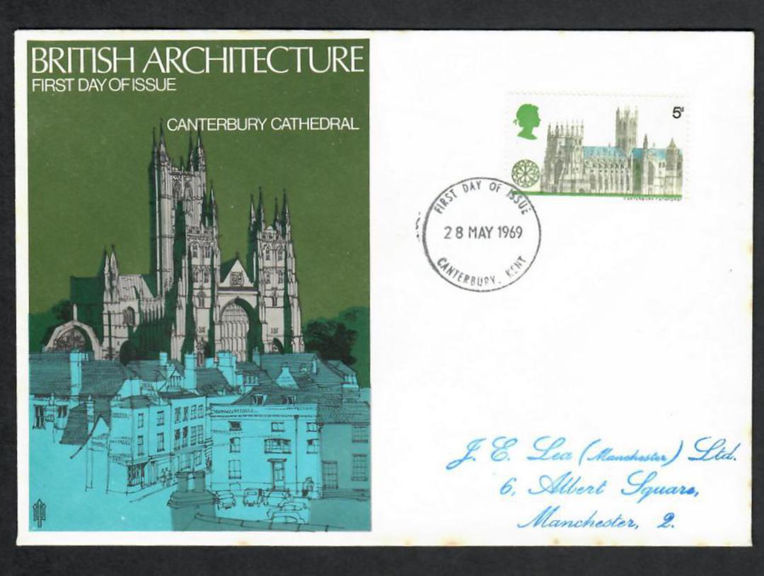 GREAT BRITAIN 1969 Architecture. Set of 6 on first day covers. - 530347 - FDC image 5
