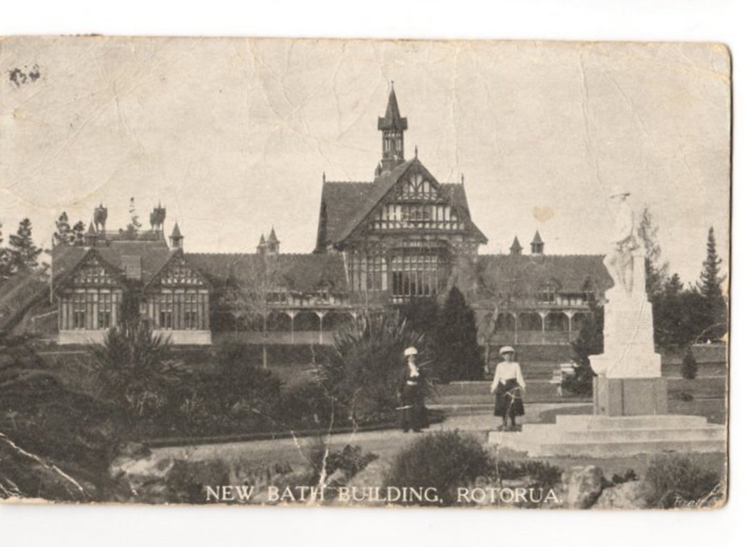 Postcard of New Bath Building Rotorua. - 46169 - Postcard image 0