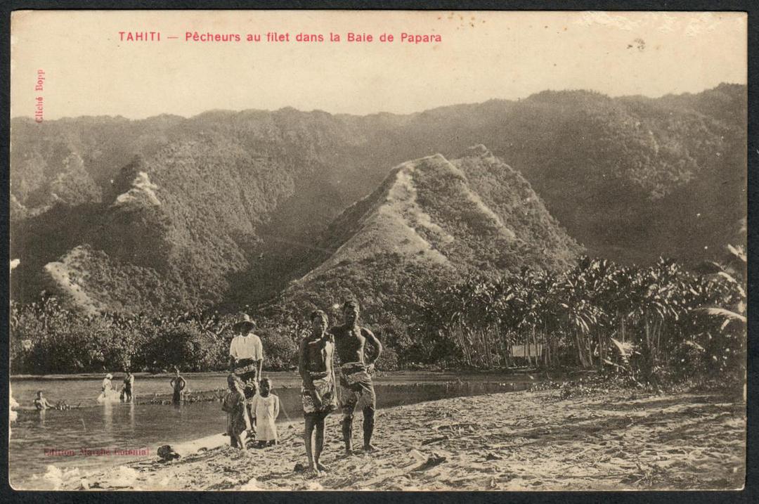 Postcard. Tahiti Pecheurs au Filetdans la Baiede Papara. Perfect condition. - 243833 - Postcard image 0