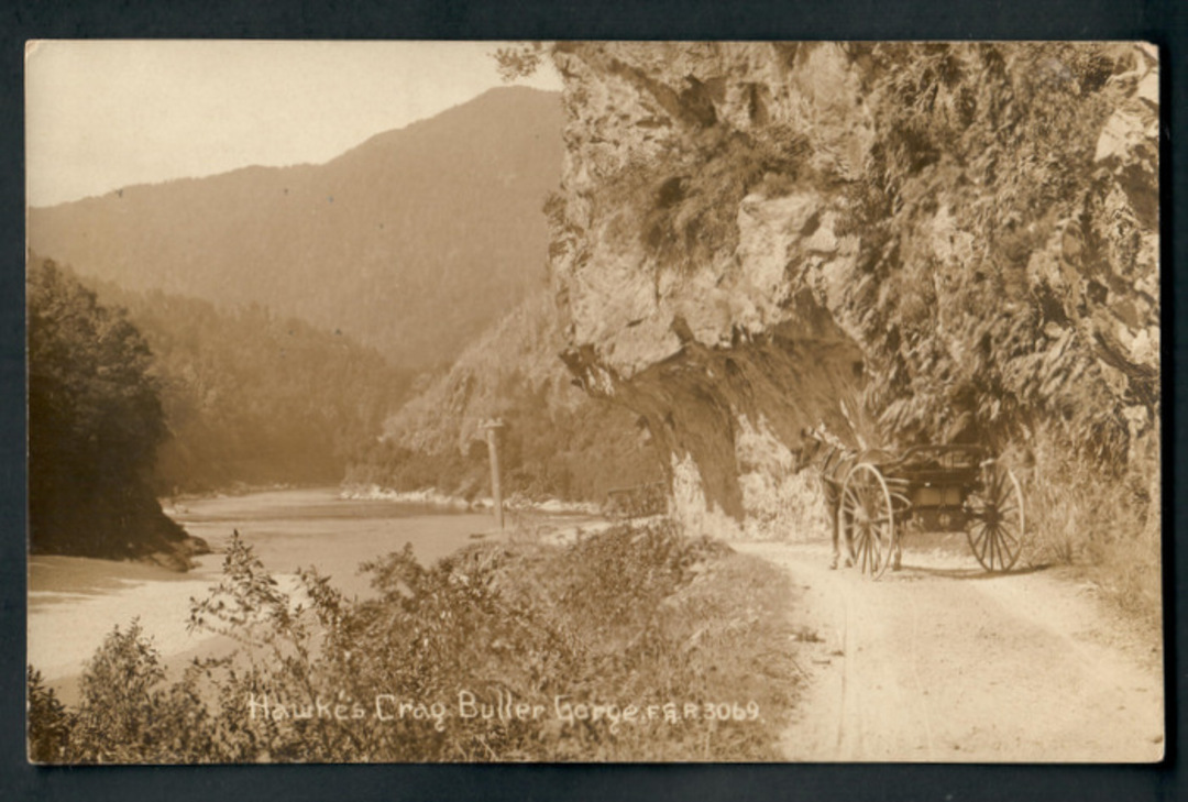 Real Photograph by Radcliffe of Hawk's Crag Buller Gorge. - 248756 - Postcard image 0