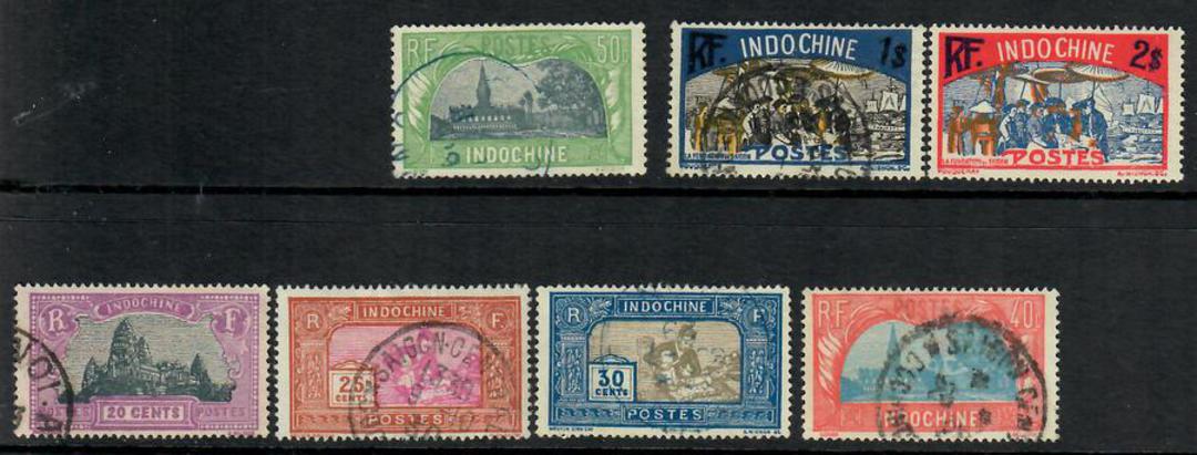 INDO-CHINA 1927 Definitives. Set of 24. Mixed mint and used. The (top value) $2 is mint (cv £48). - 25307 - UHM image 1