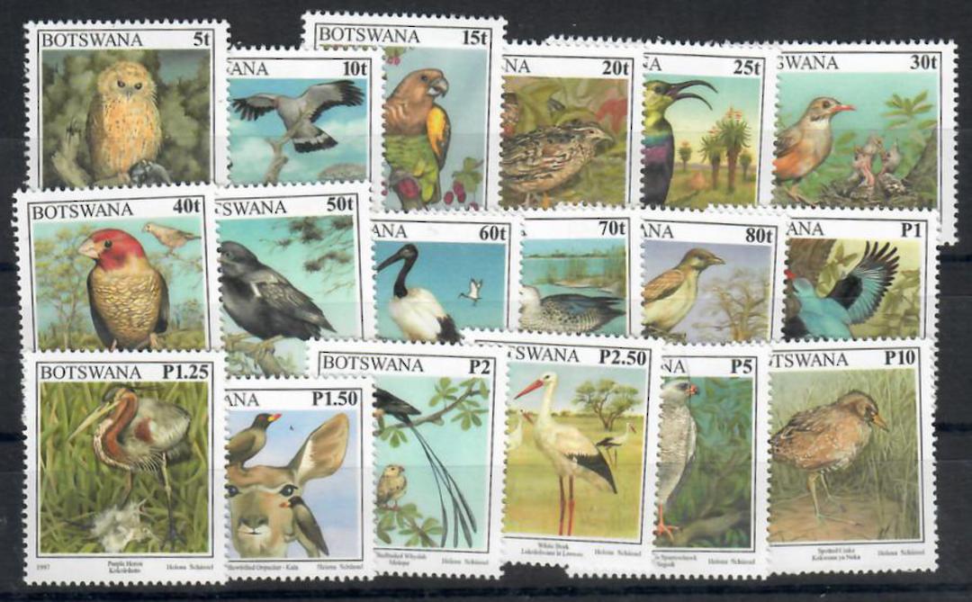BOTSWANA 1997 Definitives. Birds. Set of 18. - 22453 - UHM image 0