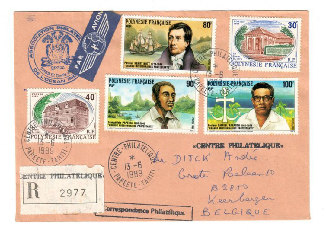 FRENCH POLYNESIA 1989 Airmail Letter from Papeete to France. From Centre Philatelique. - 37549 - PostalHist image 0