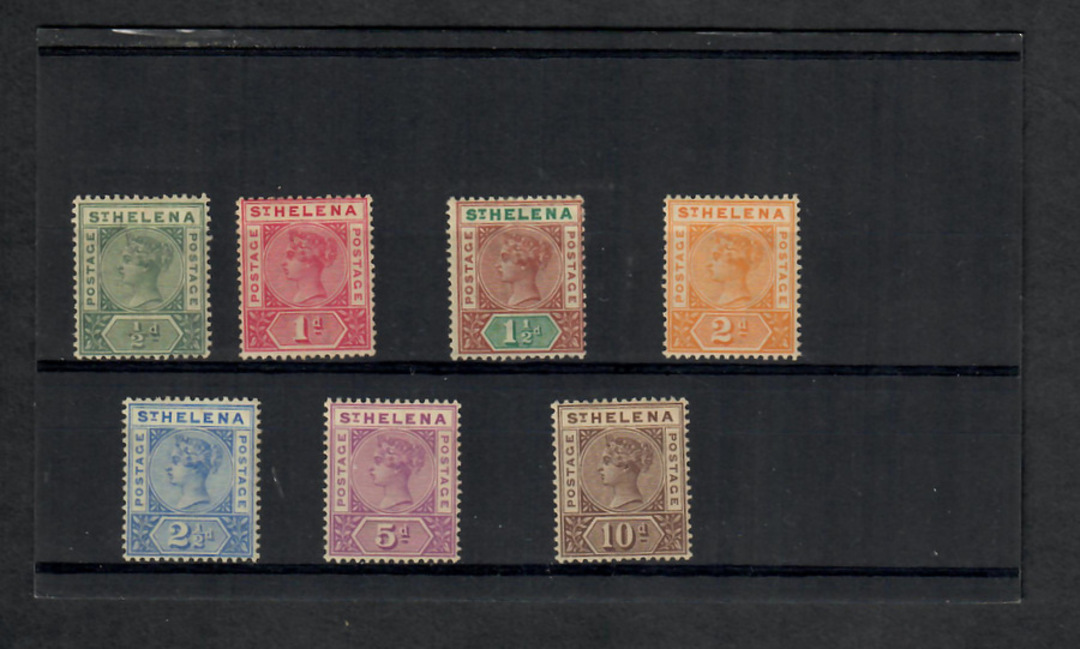 ST HELENA 1890 Victoria 1st Definitives. Set of 7. All mint unhinged except the 1½d. - 22813 - LHM image 0