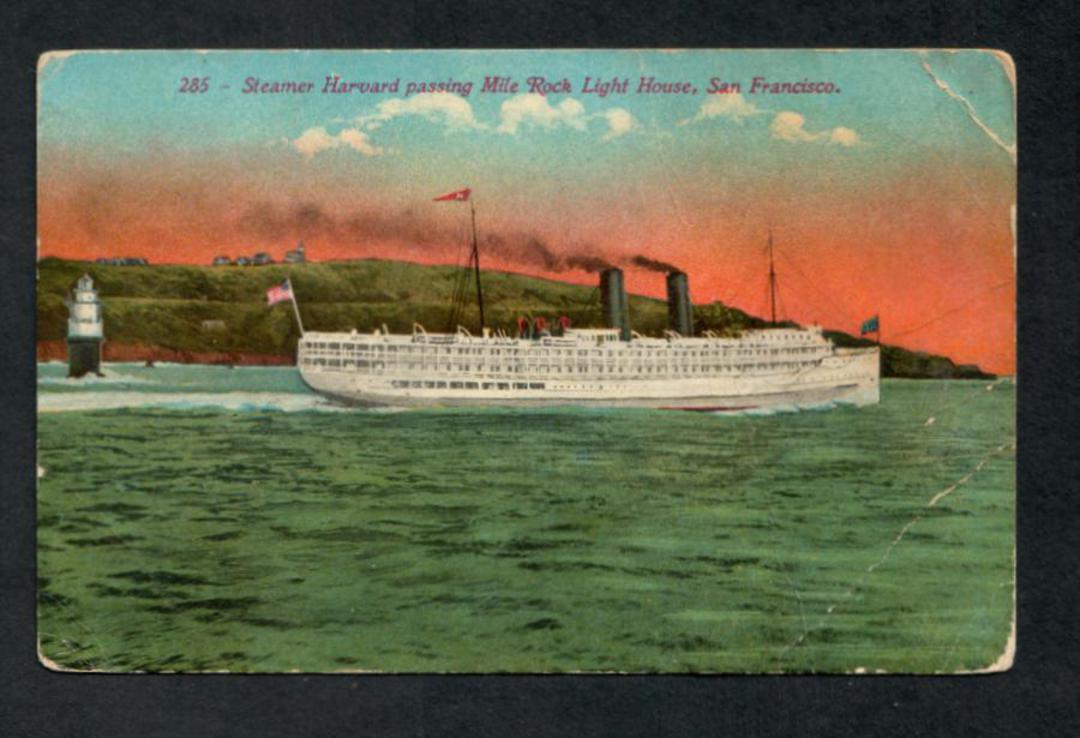 USA Coloured postcard of Victory (three masted schooner) Maine. - 40205 - Postcard image 0