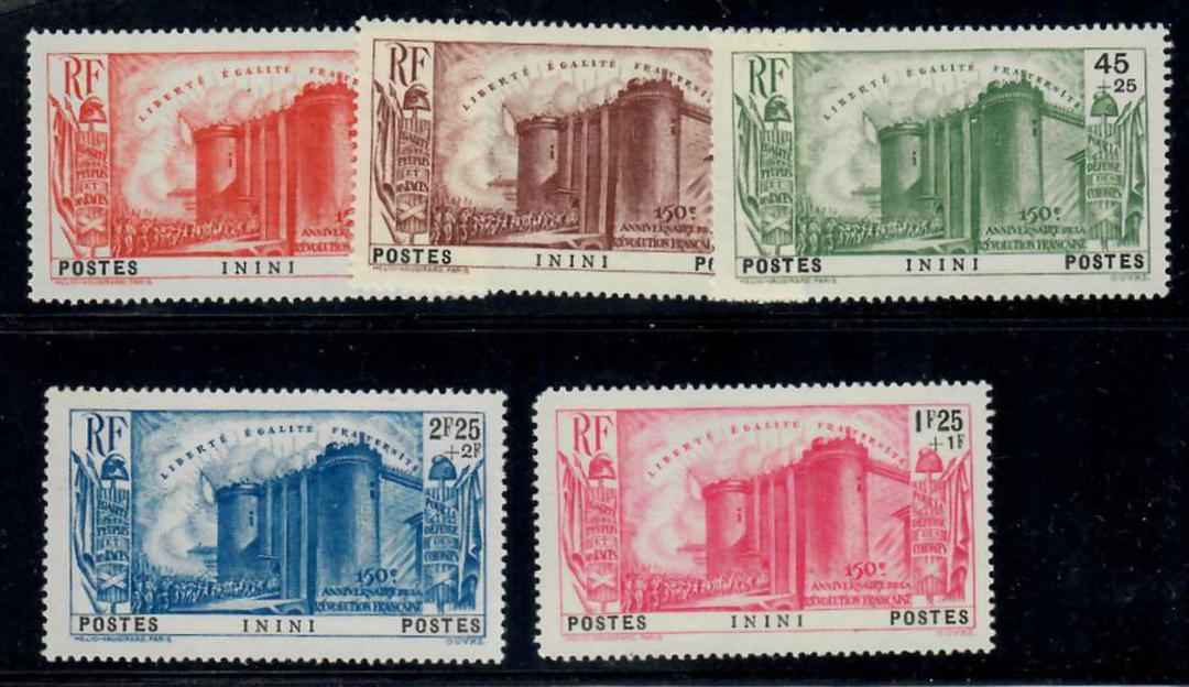 ININI 1939 150th Anniversary of the French Revolution. Set of 5. - 22314 - Mint image 0