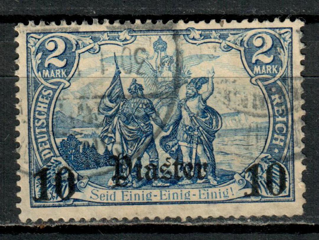 GERMAN POST OFFICES IN THE TURKISH EMPIRE 1905 Definitive 10pi on 2m Blue. Watermark Lozenges. - 75481 - Used image 0