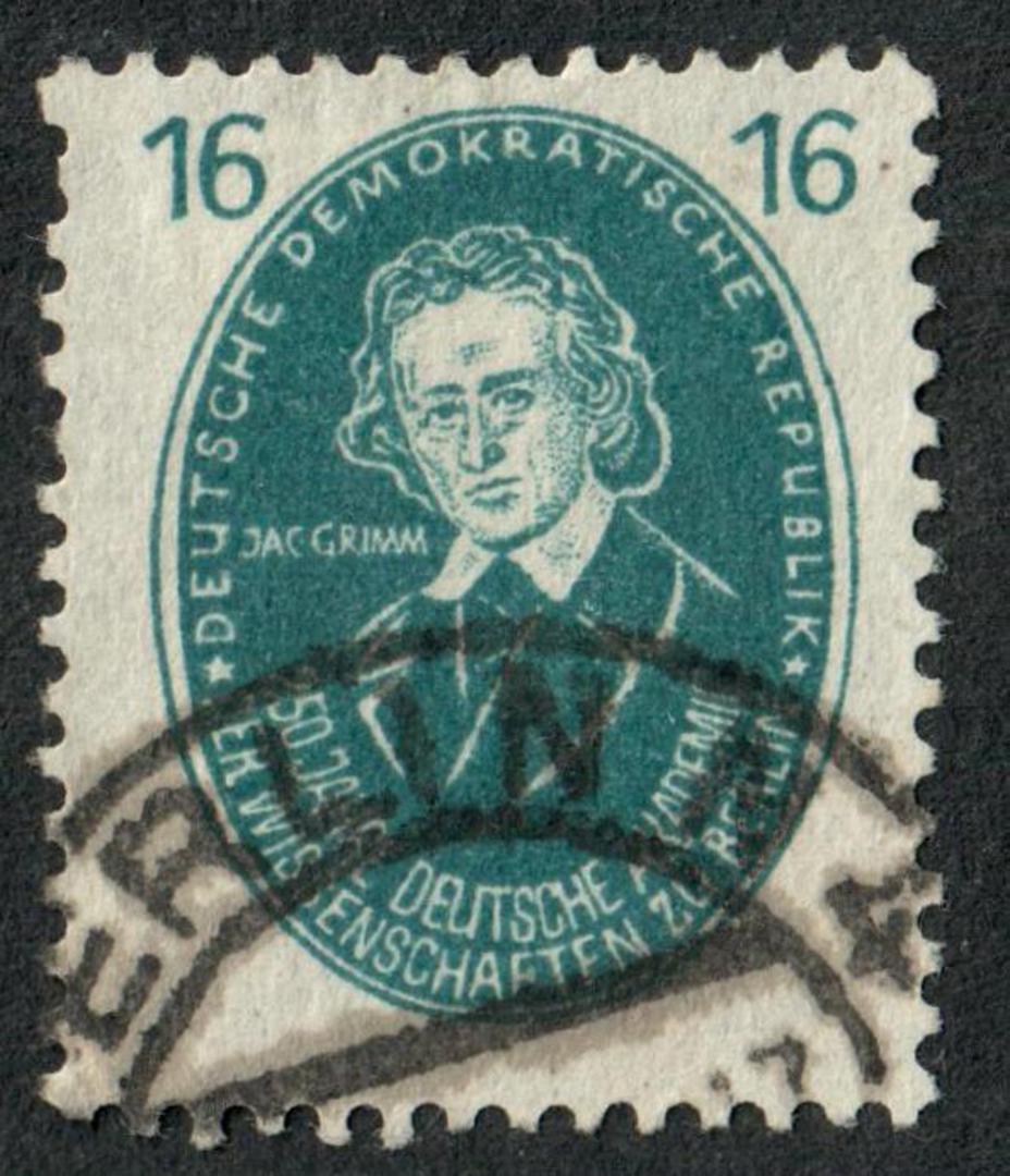 EAST GERMANY 1950 250th Anniversary of the Acadamy of Sciences 16pf Turquoise-Blue. - 99480 - Used image 0