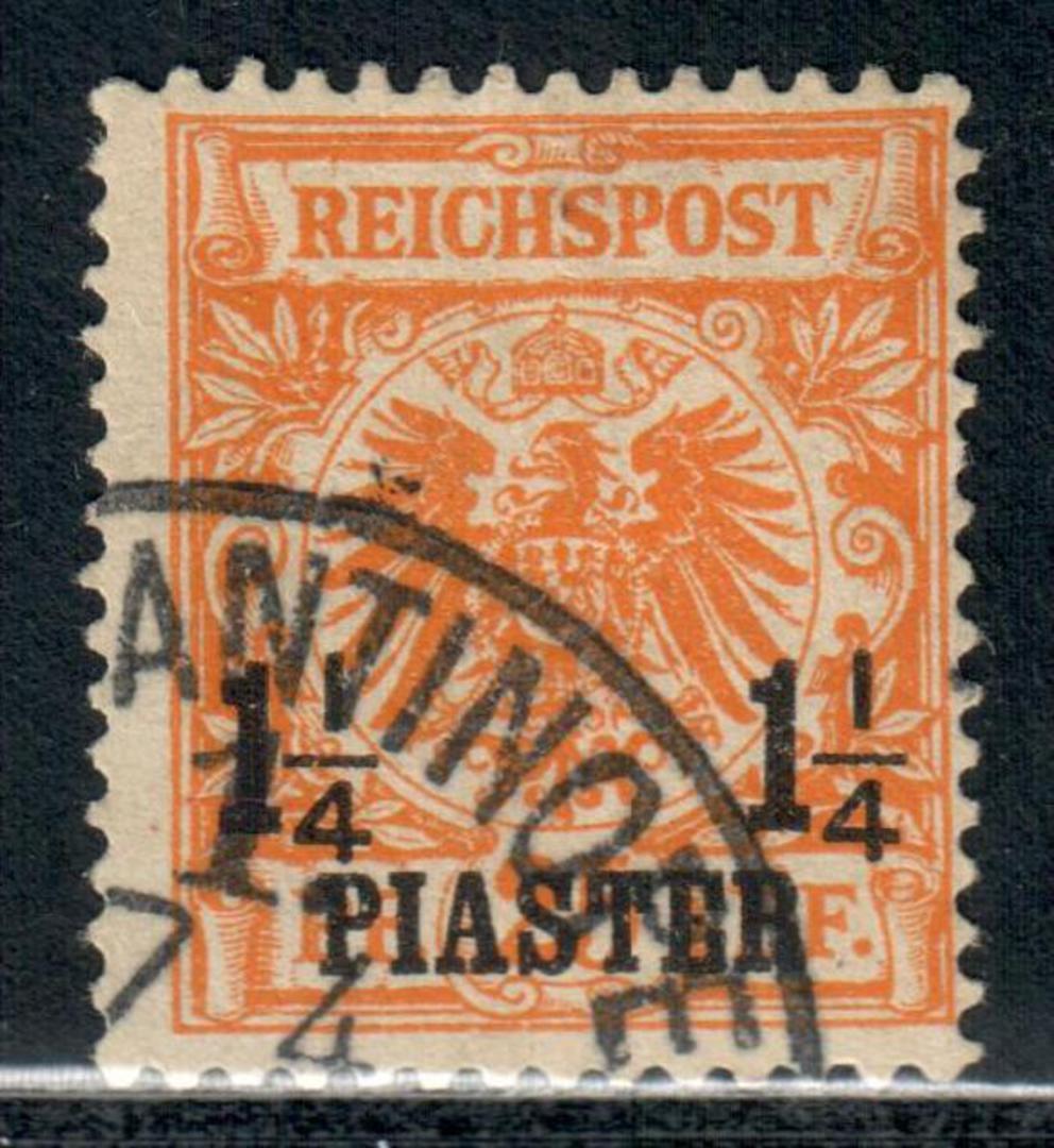 GERMAN POST OFFICES IN the TURKISH EMPIRE 1889 Definitive 1.25pi on 25pf Orange-Yellow. Clear...... ANTINOPLE postmark. - 9360 - image 0