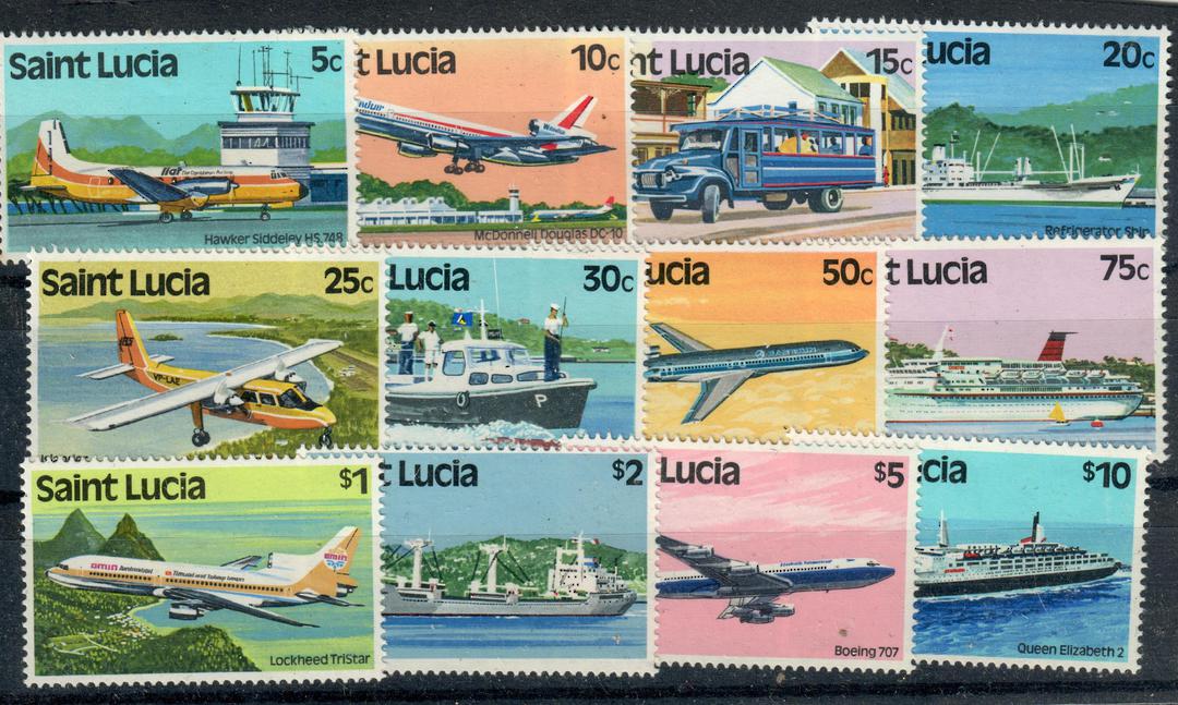 ST LUCIA 1980 Transport. Set of 12. - 20999 - UHM image 0