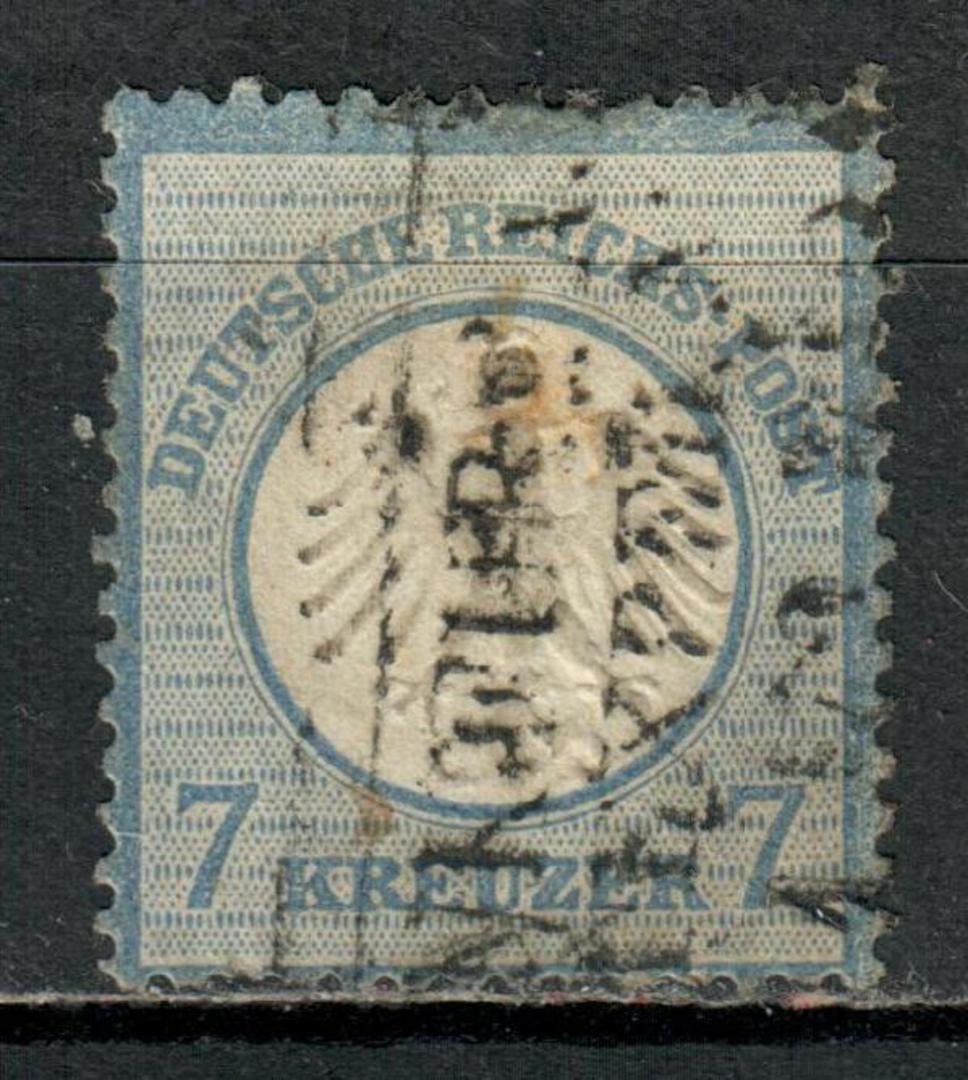 GERMANY 1872 Definitive Gulden Currency Small Shield 7kr Ultramarine. - 73573 - FU image 0
