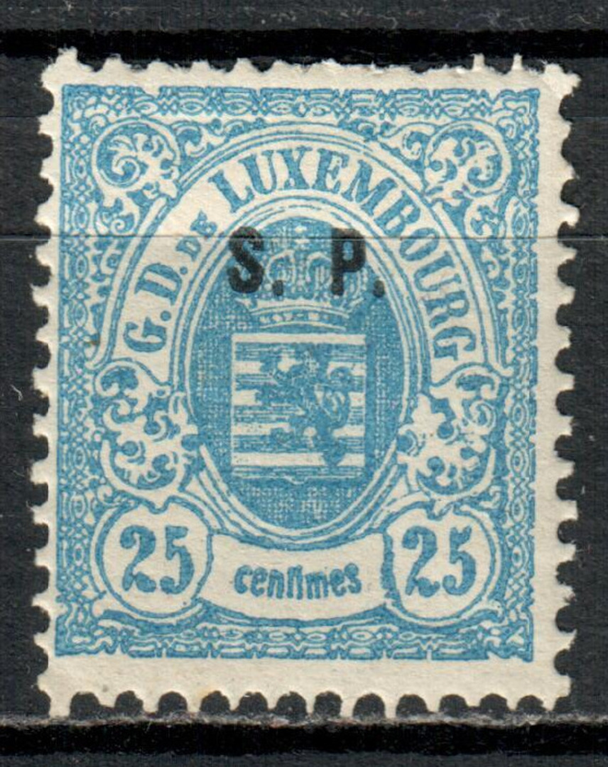 LUXEMBOURG 1881 Official 25 cent Blue. Perf 12½x12. - 73879 - LHM image 0