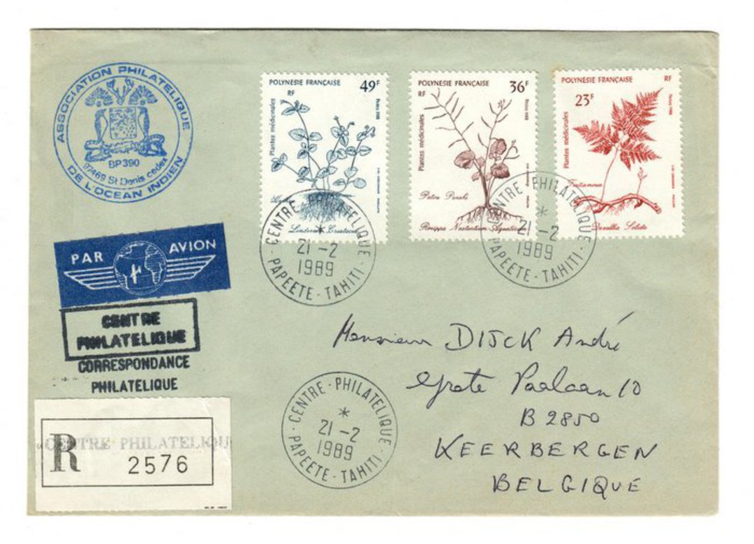 FRENCH POLYNESIA 1989 Airmail Letter from Papeete to France. From Centre Philatelique. - 37550 - PostalHist image 0