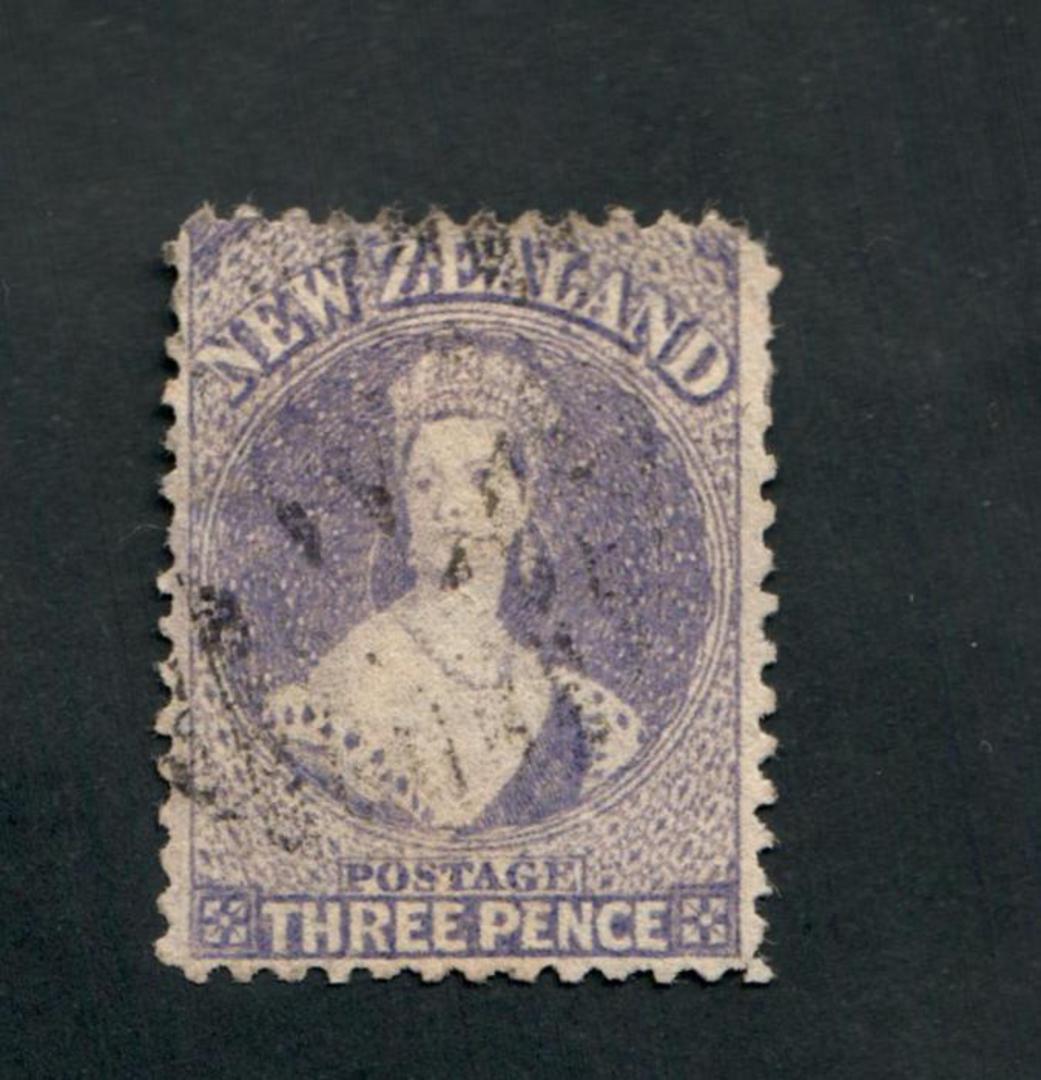 NEW ZEALAND 1862 Victoria 1st Full Face Queen 3d Lilac. Very attractive stamp with very light postmark but a dull corner spoils image 0
