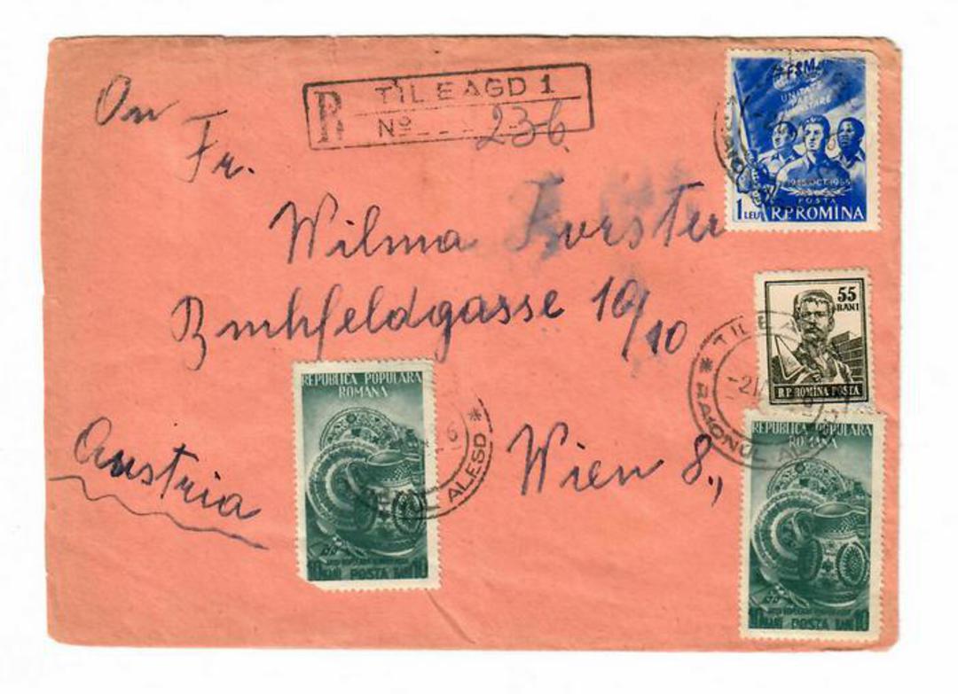 RUMANIA Registered cover  to Austria. - 30404 - PostalHist image 0