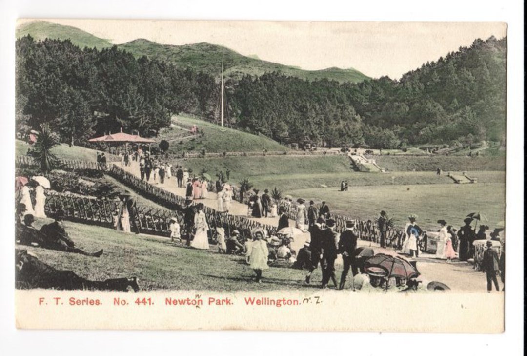 Early Undivided Coloured postcard of Newtown Park Wellington. - 47394 - Postcard image 0