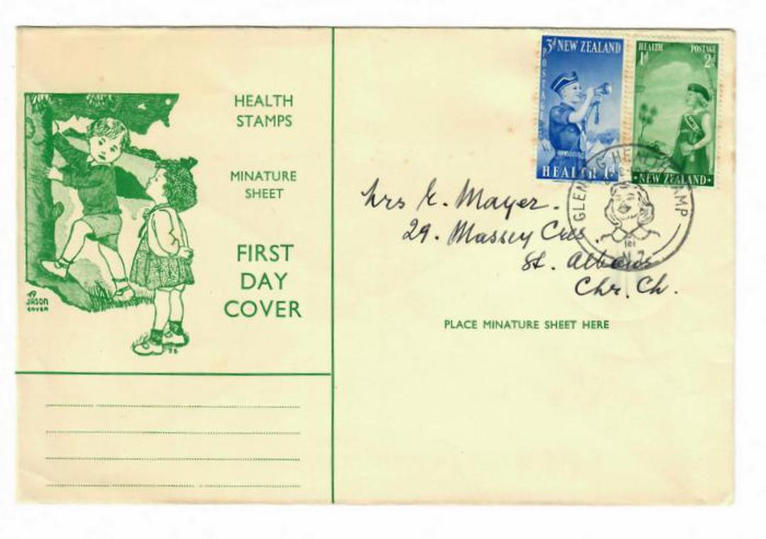 NEW ZEALAND 1958 Health Set of 2 on both illustrated first day covers by Stapleton. Postmarked at Glenelg Health Camp. - 30999 - image 0