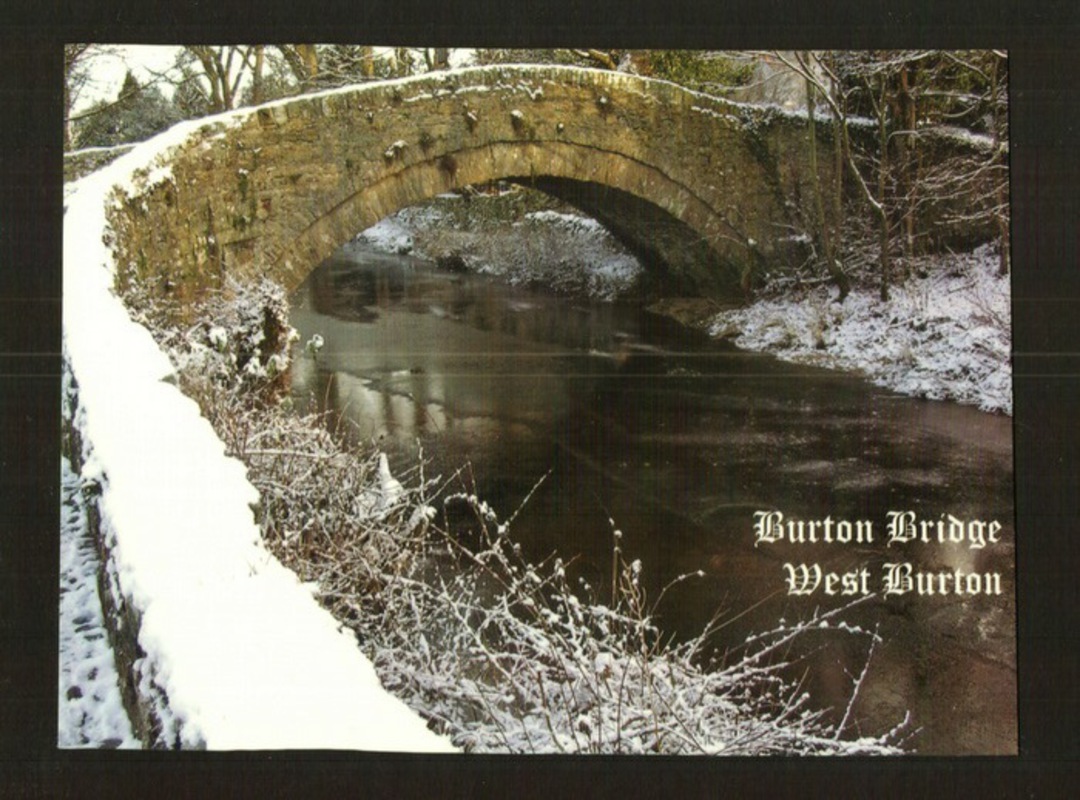 Modern Coloured Postcard of Burton Bridge West Burton Yorkshire Dales. - 440035 - Postcard image 0