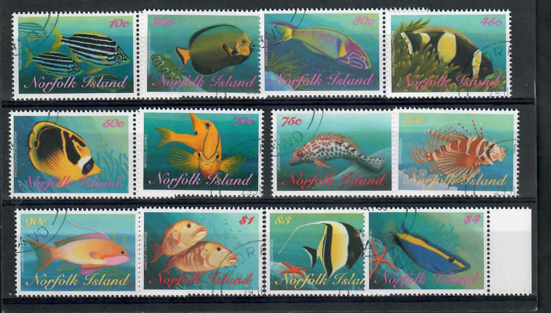 NORFOLK ISLAND 1998 Reef Fishes. Set of 12. - 20229 - VFU image 0
