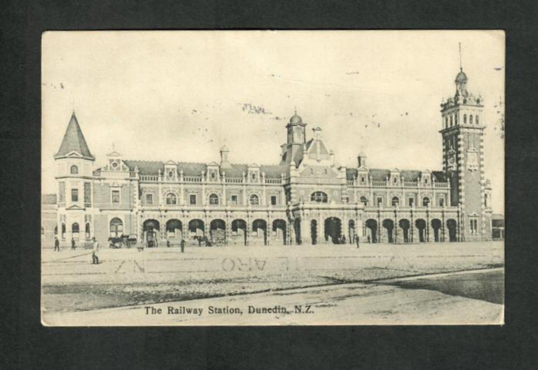 Postcard of The Railway Station Dunedin. - 49219 - Postcard image 0