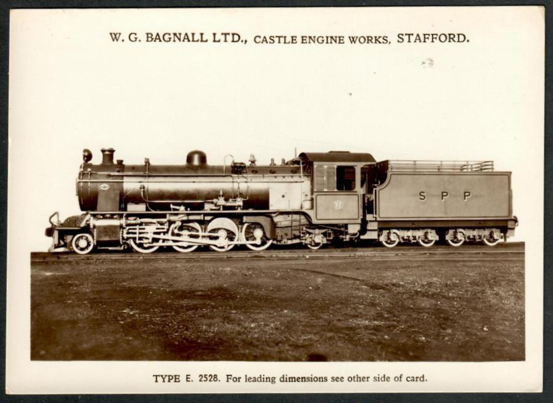 Steam Locomotive Manufacturers W G Bagnall Limited Quote card Type E2528.. Fine photograph. - 440682 - Postcard image 0