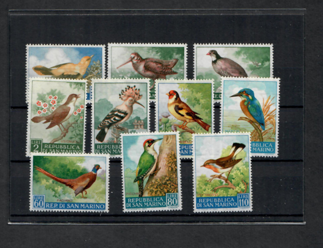 SAN MARINO 1960 Birds. Set of 10. - 22758 - UHM image 0