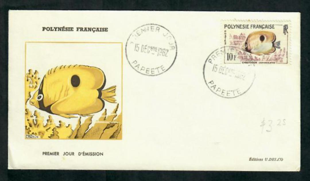 FRENCH POLYNESIA 1962 Fish 10fr on first day cover. - 31267 - PostalHist image 0