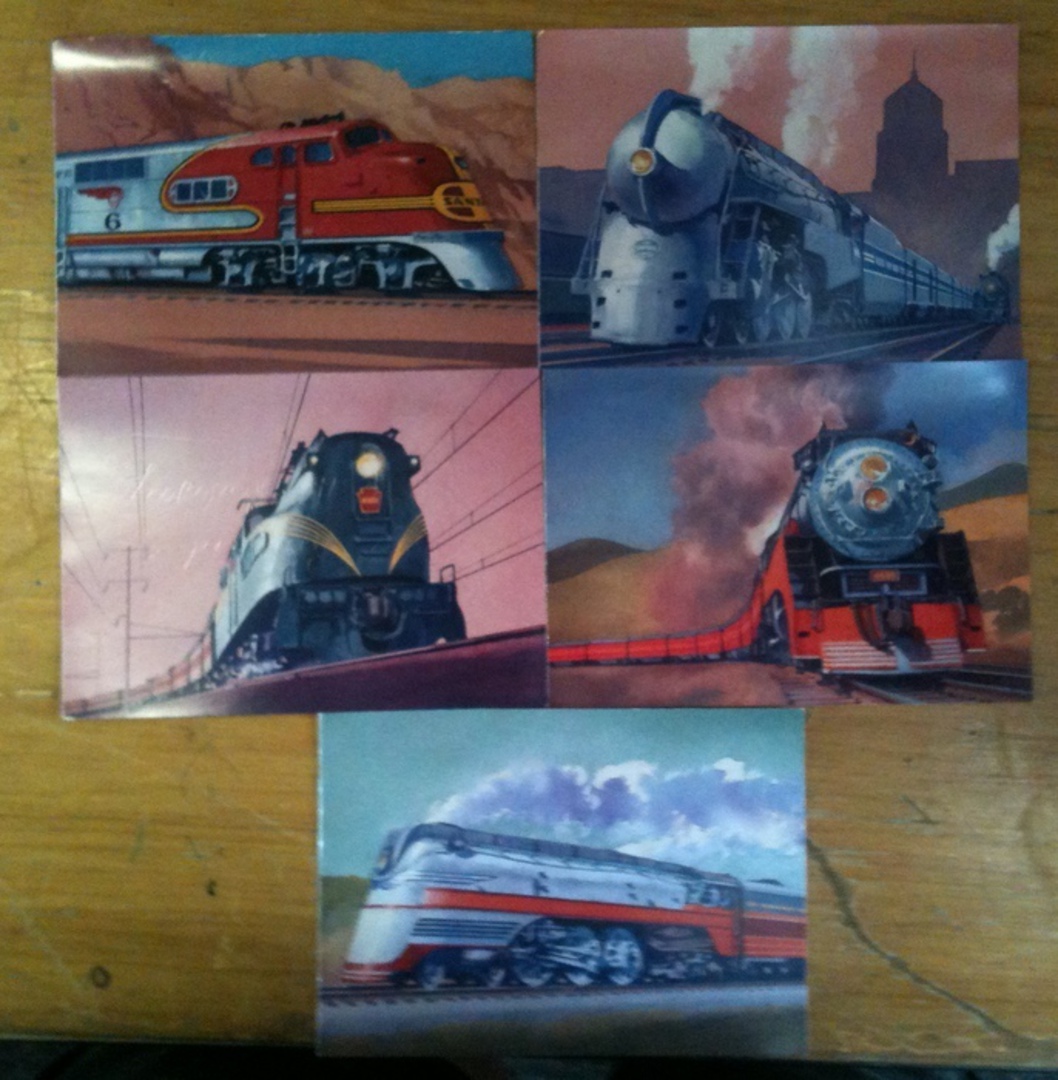 USA Modern Postcards of Trains. The Daylight. The Congressional. The 20th Century Limited. The Super Chief. The Hiawatha. - 4058 image 0