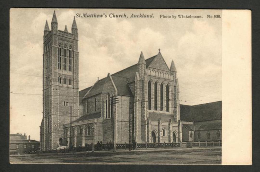Early Undivided Postcard by Winkelmann of St Matthew's Church Auckland. - 45236 - Postcard image 0