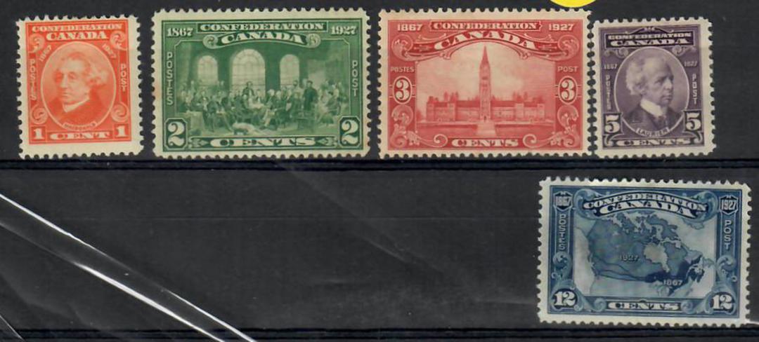 CANADA 1927 60th Anniversary of the Confederation. Set of 5. - 21901 - LHM image 0