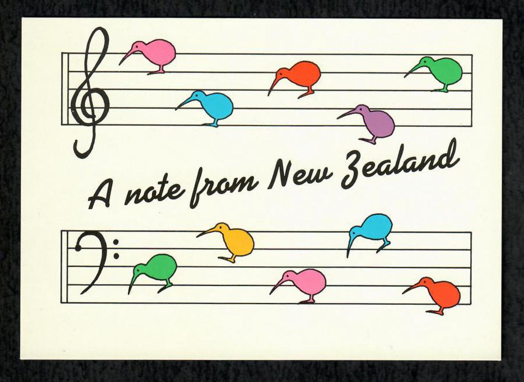 Modern Coloured Postcards of styalized Kiwis. Two cards. - 444965 - Postcard image 0