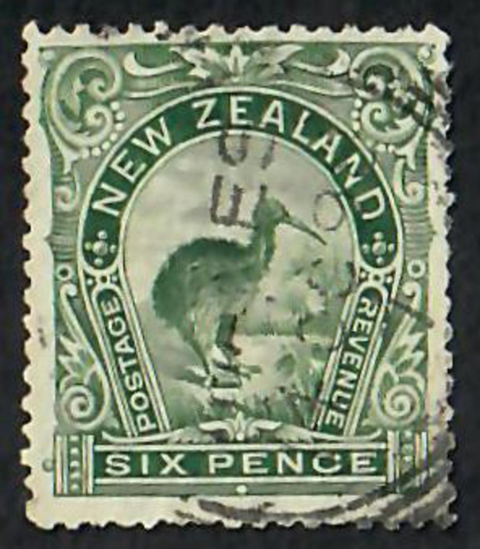 NEW ZEALAND 1898 Pictorial 6d Green Kiwi. - 10045 - FU image 0