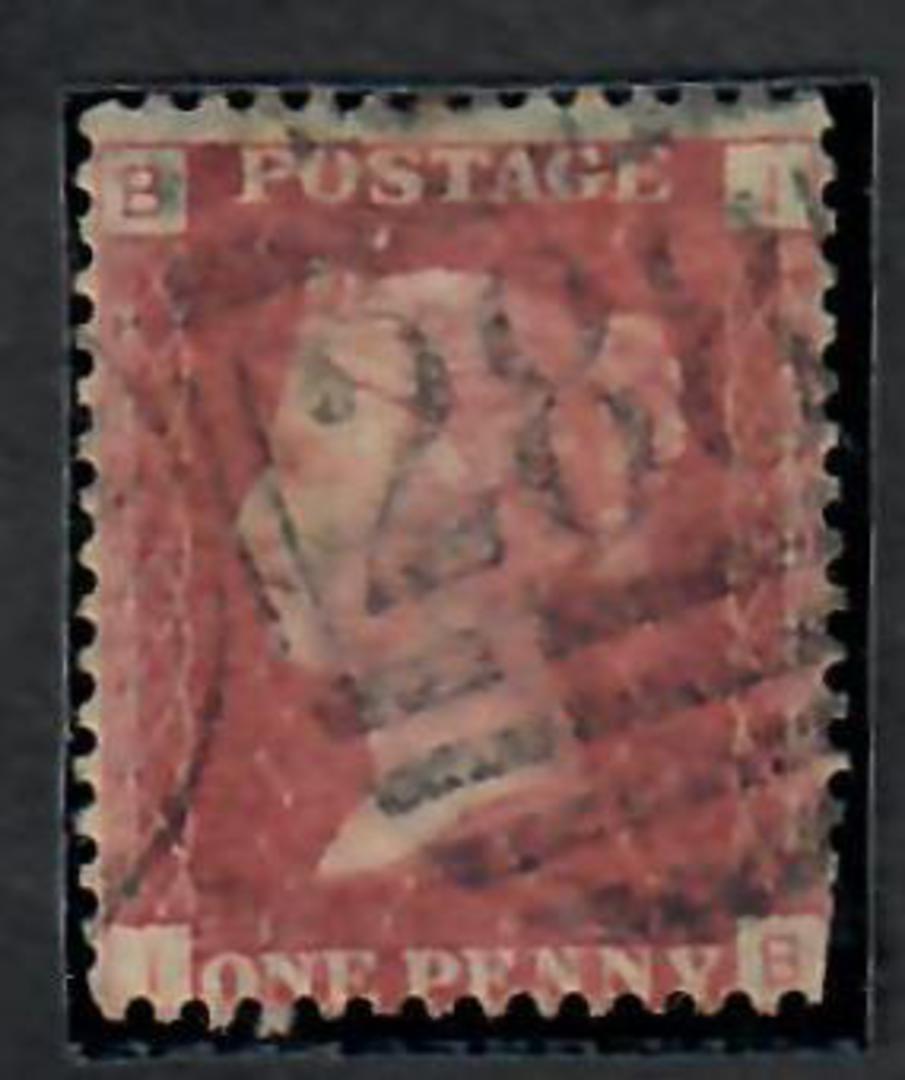 GREAT BRITAIN 1858 1d Red. Plate 140. Letters BIIB. - 70140 - Used image 0