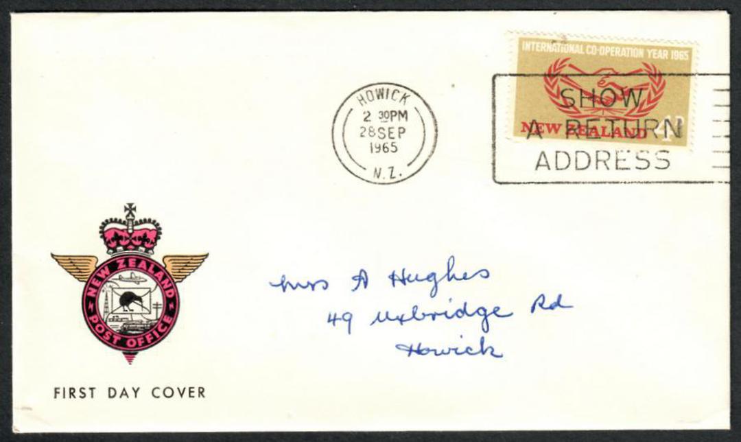 NEW ZEALAND 1965 Local letter with4d ICY. - 32736 - PostalHist image 0