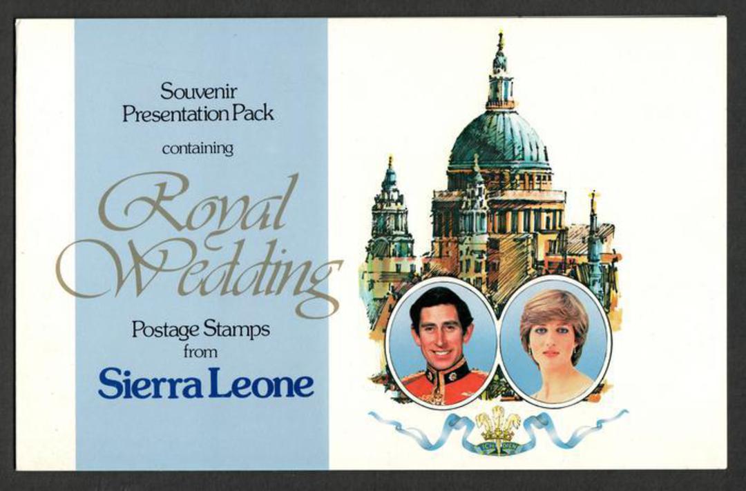 SIERRA LEONE 1981 Royal Wedding of Prince Charles and Lady Diana Spencer. Set of 6 and miniature sheet in presentation pack. - 5 image 0