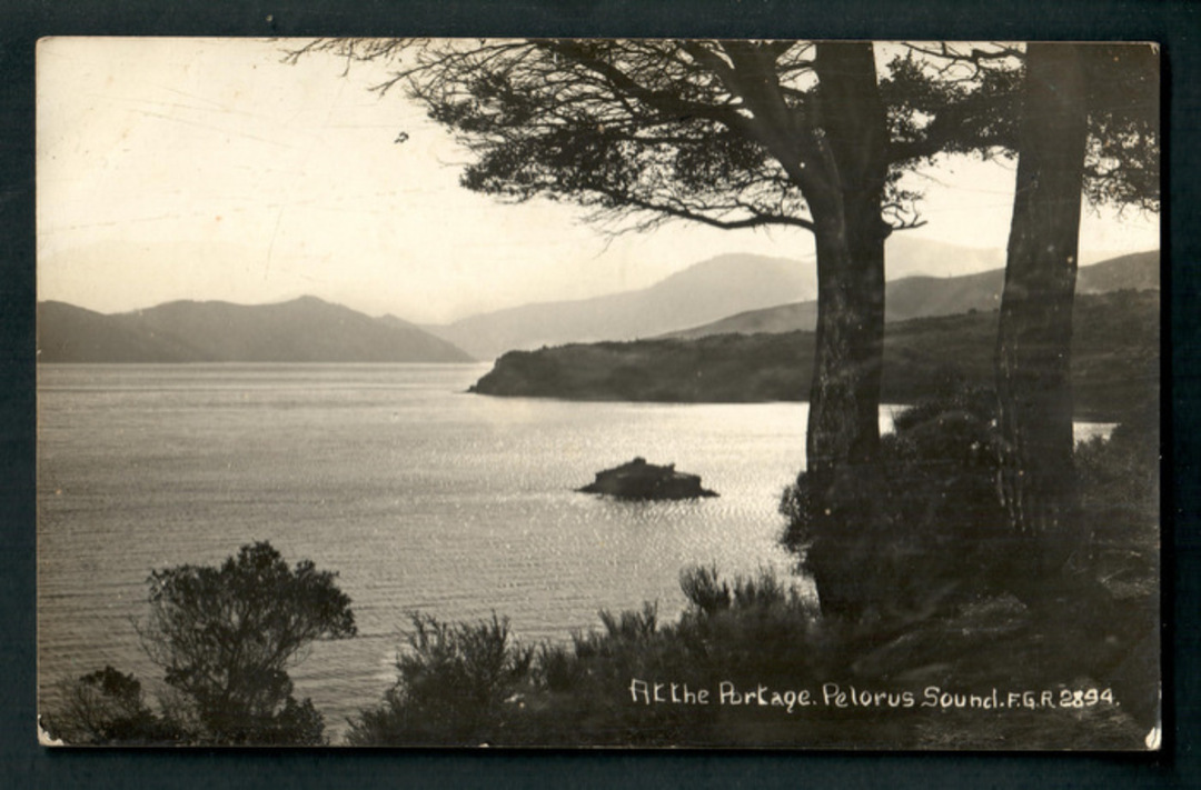 Real Photograph by Radcliffe of the Portage Pelorus Sound. - 48711 - Postcard image 0