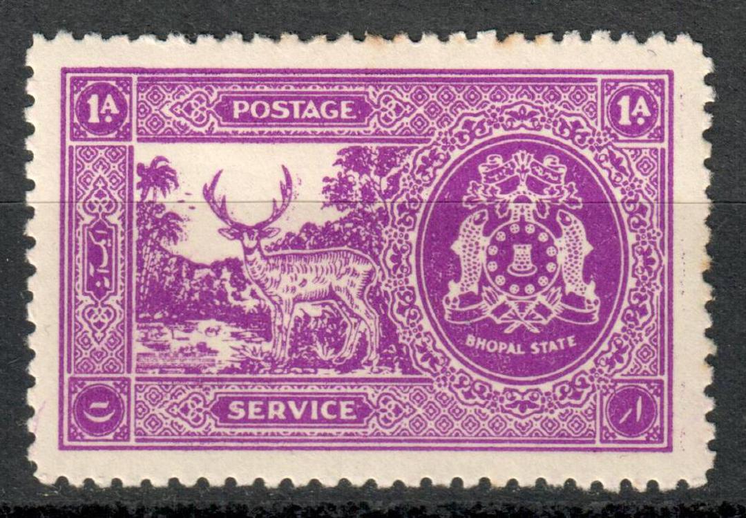 BHOPAL 1940 Official 4a Bright Purple. Very lightly hinged. - 8076 - LHM image 0